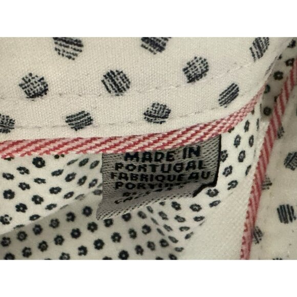 Ted Baker White Button Front 100% Cotton Nautical Theme Short Sleeve Shirt Sz 4 - Picture 8 of 11